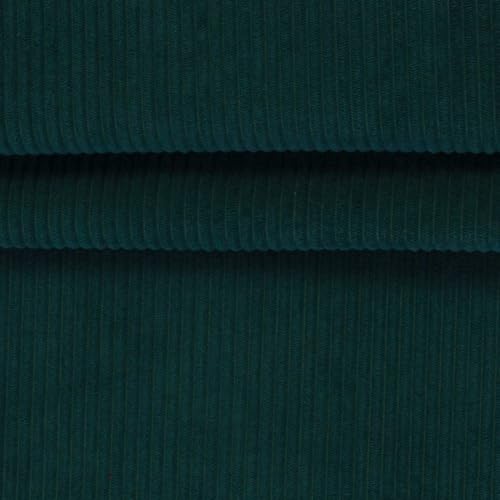 Die Stofftante Polsterstoff Möbelstoff Samt-Cord | Cordoptik | für Homedeko & Polster | Abriebfestigkeit >60.000 Zyklen | 10 Farben (Petrol) von Die Stofftante