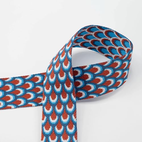 Doppelseitig gewebtes Gurtband Doubleface – 50 mm breit – 100% Polyester, Meterware ab 1 m – Strapazierfähiges Taschengurtband für Rucksäcke, Taschen & DIY, 6 Farben (blue) von Die Stofftante