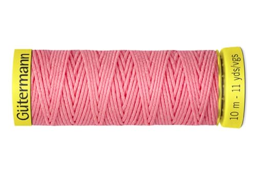 Elasticfaden | Smokgummi | Gütermann Creativ | 10 m Spule | 11 Farben (2747 rosa) von Die Stofftante