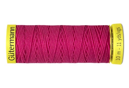 Elasticfaden | Smokgummi | Gütermann Creativ | 10 m Spule | 11 Farben (3055 pink) von Die Stofftante