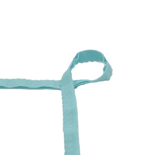 Elastisches Einfaßband | Schrägband | Gummiband für Unterwäsche | 12 mm | viele Farben | Preis gilt für 2 m | Meterware (aqua) von Die Stofftante