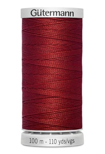 Gütermann Garn M782 Extra Stark Nähgarn Polyester 100m Nähmaschinengarn für alle stark beanspruchten Nähte (221 dunkelrot) von Die Stofftante