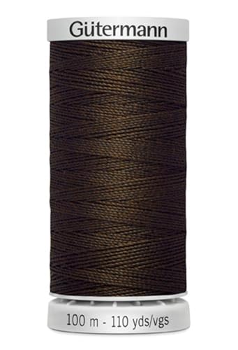 Gütermann Garn M782 Extra Stark Nähgarn Polyester 100m Nähmaschinengarn für alle stark beanspruchten Nähte (406 dunkelbraun) von Die Stofftante