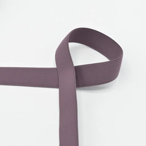 Gummiband 25 mm breit | farbig | ab 2 m | Meterware (mauve) von Die Stofftante