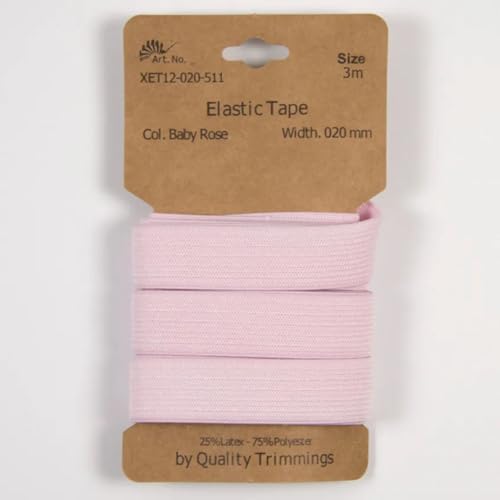 Gummiband | 3m-Karten | 10mm oder 20mm breit (20 mm - Baby rose) von Die Stofftante