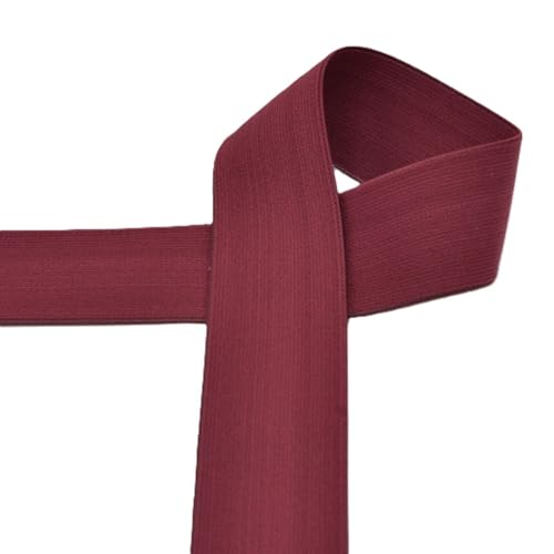 Gummiband 40 mm breit | farbig | 1m und 2m Längen | keine Meterware (bordeaux, 1 Meter) von Die Stofftante