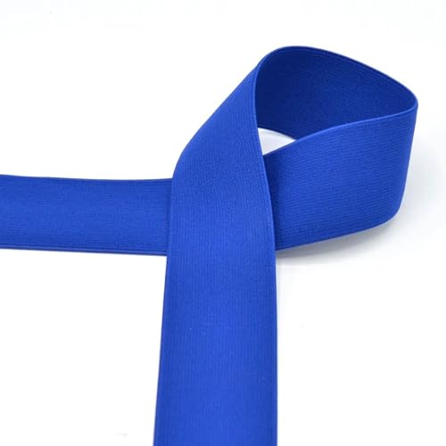 Gummiband 40 mm breit | farbig | 1m und 2m Längen | keine Meterware (cobalt, 1 Meter) von Die Stofftante