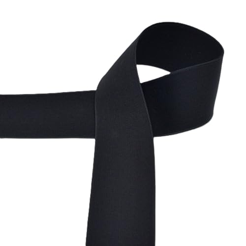 Gummiband 40 mm breit | farbig | 1m und 2m Längen | keine Meterware (schwarz, 2 Meter) von Die Stofftante
