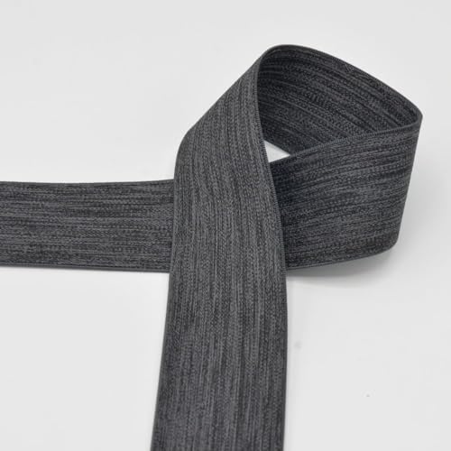 Gummiband 40 mm breit | farbig | ab 1 m | Meterware (dark grey melange) von Die Stofftante