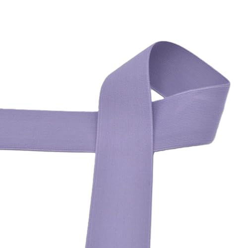 Gummiband 40 mm breit | farbig | ab 1 m | Meterware (lilac) von Die Stofftante