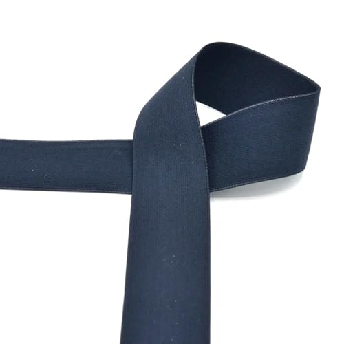 Die Stofftante Gummiband 40 mm breit | farbig | ab 1 m | Meterware (marine) von Die Stofftante
