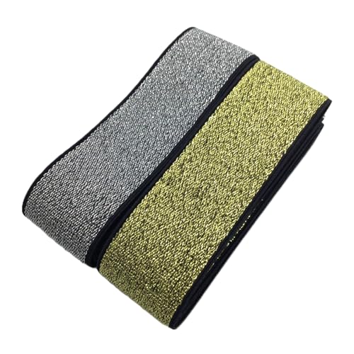Gummiband Glitzer 40 mm – elastisches Band in 11 Farben – Gummilitze für Kleidung, Accessoires, DIY & Nähen – hochwertig & vielseitig einsetzbar (Set 2) von Die Stofftante