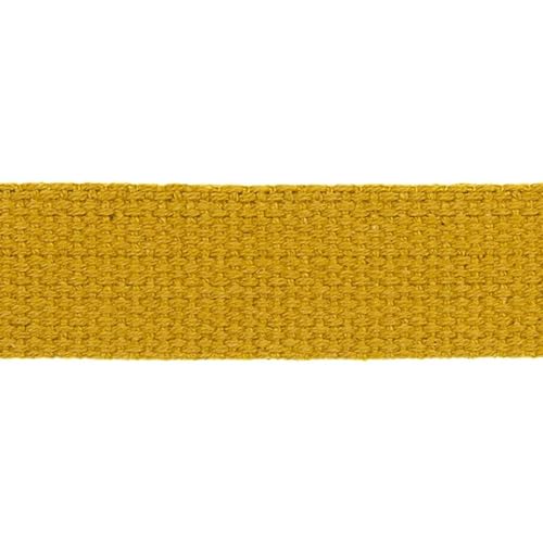 Gurtband 30mm für Taschen Taschengurtband | 100% Baumwolle | 30 mm breit | viele Farben | Meterware (senf) von Die Stofftante
