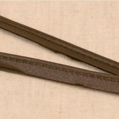Paspelband Satin, uni, 10 mm | ab 2 m | Meterware (dunkelbraun) von Die Stofftante