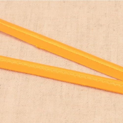 Paspelband Satin, uni, 10 mm | ab 2 m | Meterware (goldgelb) von Die Stofftante