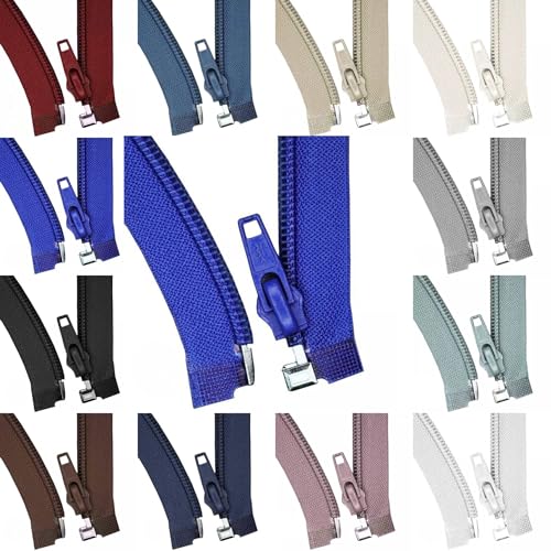 Reißverschluss teilbar Kunststoff – Spiral-Reißverschluss 35–50 cm – für Jacken, Baby- & Kinderkleidung – modische Farben – teilbarer Zipper für Nähen DIY Kleidung (kobalt, 40 cm) von Die Stofftante