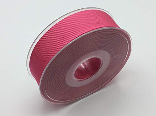 Ripsband uni | 25 mm breit | viele Farben | ab 2m | Meterware (280 shocking pink) von Die Stofftante