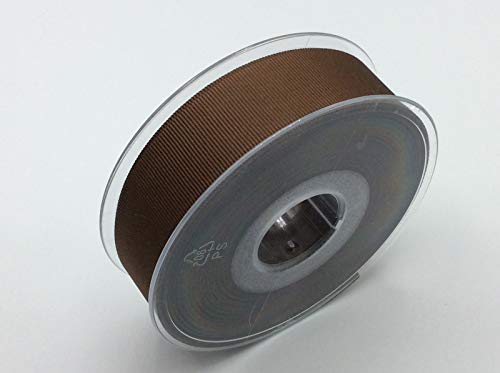 Ripsband uni | 25 mm breit | viele Farben | ab 2m | Meterware (668 brun) von Die Stofftante