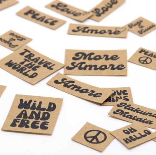 SNAPPAP Label Bogen | verschiedene Designs | DIY Labels für Bekleidung (Hippe (39 Labels)) von Die Stofftante