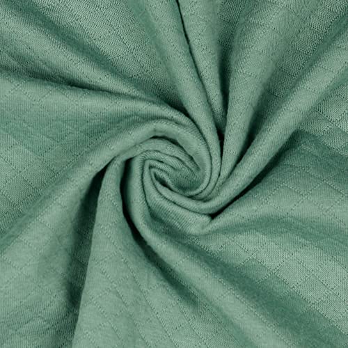 Steppjersey Waffeljersey Quilt Steppstoff | Ökotex | 50 x 150 cm | Meterware (old green 038) von Die Stofftante