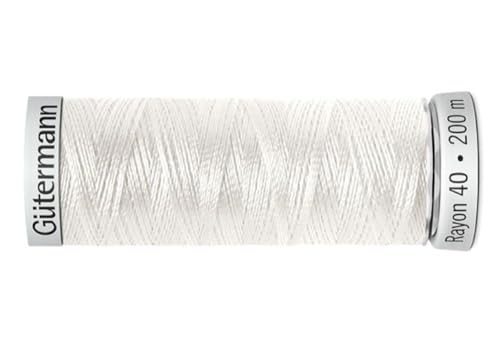 Stickgarn Gütermann Nr. 40 Sulky Rayon | 200 m | 50 Farben (1002) von Die Stofftante