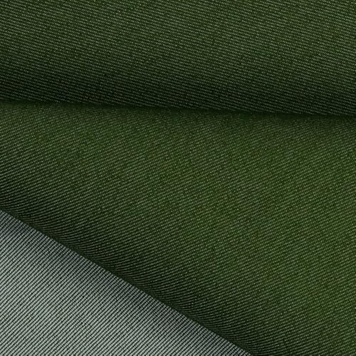 Stoff Jeansstoff Jeans | 270 g/m2 | Meterware | ab 50x150cm | für Bekleidung (moss green) von Die Stofftante