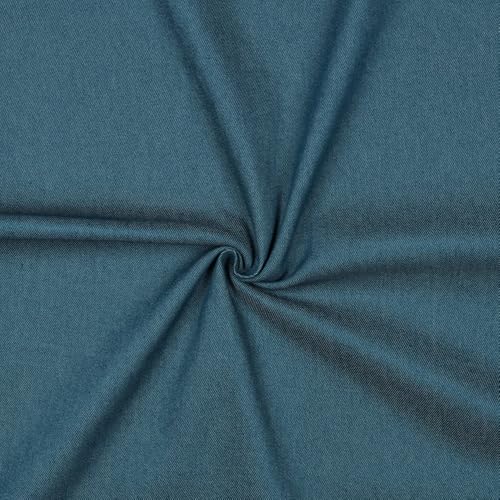 Stoff Jeansstoff Jeans | 270 g/m2 | Meterware | ab 50x150cm | für Bekleidung (petrol) von Die Stofftante
