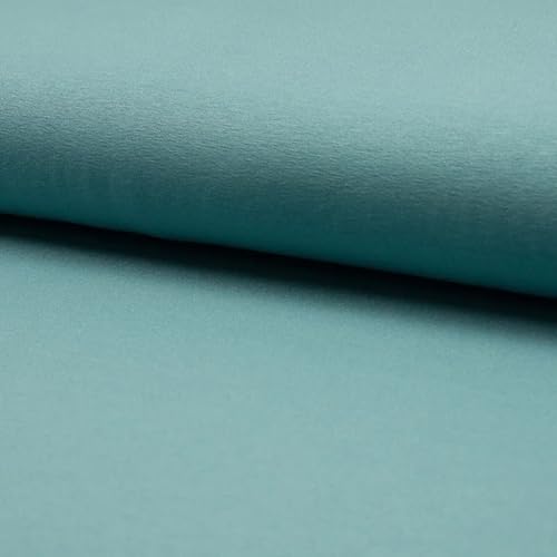 Viskosejersey uni – Meterware ab 50 cm – weich fließender Jersey-Stoff für Bekleidung – 200g/m2 - Öko-Tex Standard 100 – elastischer Viskose-Stoff zum Nähen von Kleidung, Shirts & Mode (dusty mint) von Die Stofftante