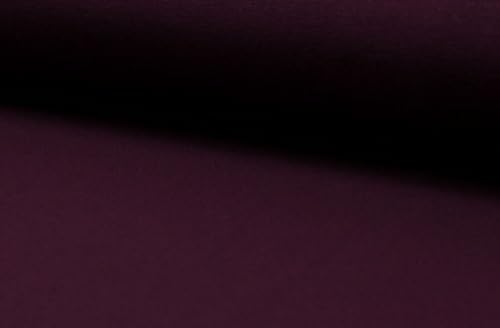 Viskosejersey uni – Meterware ab 50 cm – weich fließender Jersey-Stoff für Bekleidung – 200g/m2 - Öko-Tex Standard 100 – elastischer Viskose-Stoff zum Nähen von Kleidung, Shirts & Mode (prune) von Die Stofftante