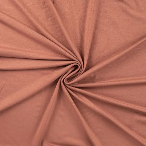 Viskosejersey uni – Meterware ab 50 cm – weich fließender Jersey-Stoff für Bekleidung – 200g/m2 - Öko-Tex Standard 100 – elastischer Viskose-Stoff zum Nähen von Kleidung, Shirts & Mode (tobacco) von Die Stofftante