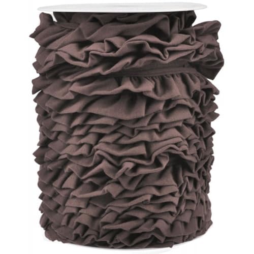 Volantband aus Jersey | 30mm breit | Meterware (braun) von Die Stofftante