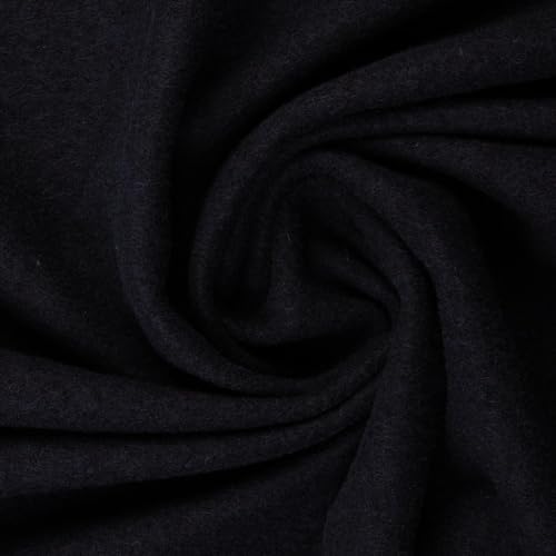 Wollwalk Walkstoff | 100% Schurwolle | für Bekleidung | Trachtenstoff | Meterware | ab 50 cm (dunkelblau) von Die Stofftante