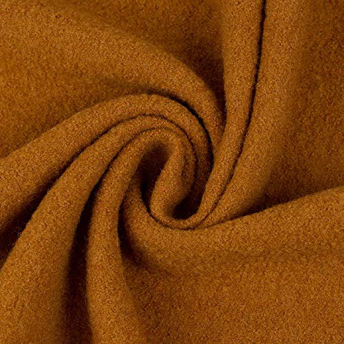 Wollwalk Walkstoff | 100% Schurwolle | für Bekleidung | Trachtenstoff | Meterware | ab 50 cm (ocker) von Die Stofftante