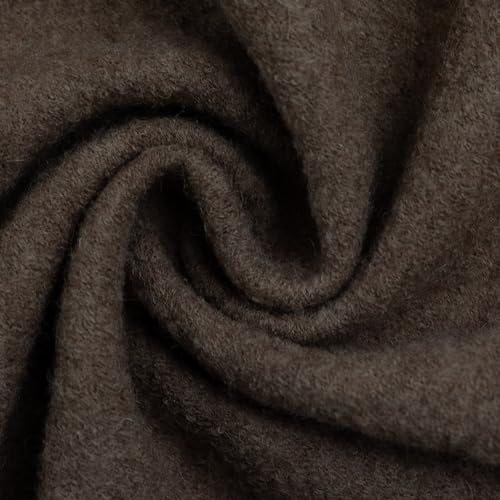 Wollwalk Walkstoff | Melange | 100% Schurwolle | für Bekleidung | Trachtenstoff | Meterware | ab 50 cm (schlamm) von Die Stofftante