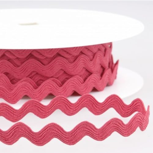 Zackenlitze 12 mm breit – über 30 Farben – Litze mit Rillenstruktur – 100% Polyester – Meterware ab 1 m – Einfassband & Borte für Kleidung, DIY & Dekoration – Made in EU (altrosa) von Die Stofftante