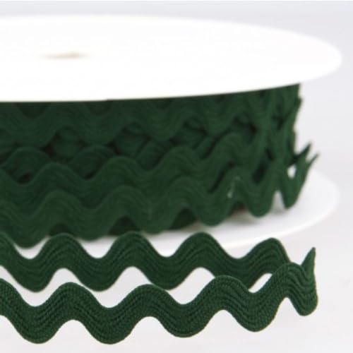Zackenlitze 12 mm breit – über 30 Farben – Litze mit Rillenstruktur – 100% Polyester – Meterware ab 1 m – Einfassband & Borte für Kleidung, DIY & Dekoration – Made in EU (flaschengrün) von Die Stofftante