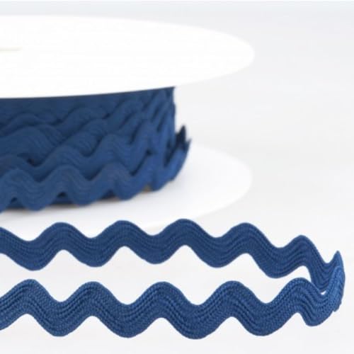Zackenlitze 12 mm breit – über 30 Farben – Litze mit Rillenstruktur – 100% Polyester – Meterware ab 1 m – Einfassband & Borte für Kleidung, DIY & Dekoration – Made in EU (rauchblau) von Die Stofftante