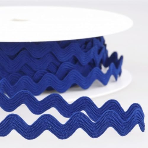 Zackenlitze 12 mm breit – über 30 Farben – Litze mit Rillenstruktur – 100% Polyester – Meterware ab 1 m – Einfassband & Borte für Kleidung, DIY & Dekoration – Made in EU (royalblau) von Die Stofftante