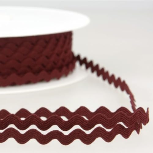 Zackenlitze | uni | 8 mm | Meterware | ab 2m (bordeaux) von Die Stofftante