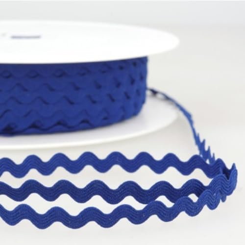 Zackenlitze | uni | 8 mm | Meterware | ab 2m (royalblau) von Die Stofftante