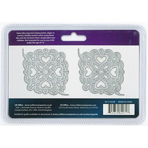 Die 'sire CLASSIQUES Herz Ecke Metall stirbt, silber, 2 Stück, metall, Heart Corner, 12 x 17 x 0.6 cm Die 'sire CLASSIQUES Herz Ecke Metall stirbt, silber, 2 Stück, metall, Heart Corner, 12 x 17 x 0.6 cm von Die'sire