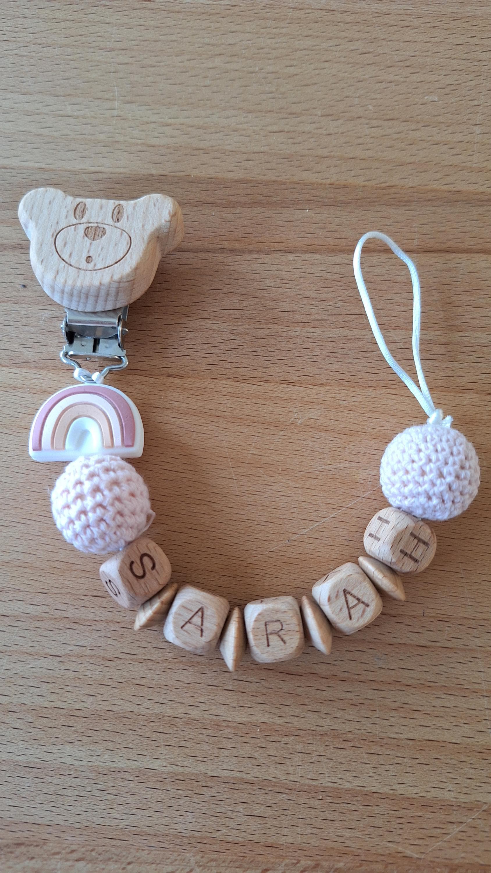 Personalisierte Schnullerkette Mit Namen - Handgefertigtes Babygeschenk Zur Geburt Oder Taufe Personalisierte Schnullerkette Mit Namen - Handgefertigtes Babygeschenk Zur Geburt Oder Taufe von DieRappelkiste