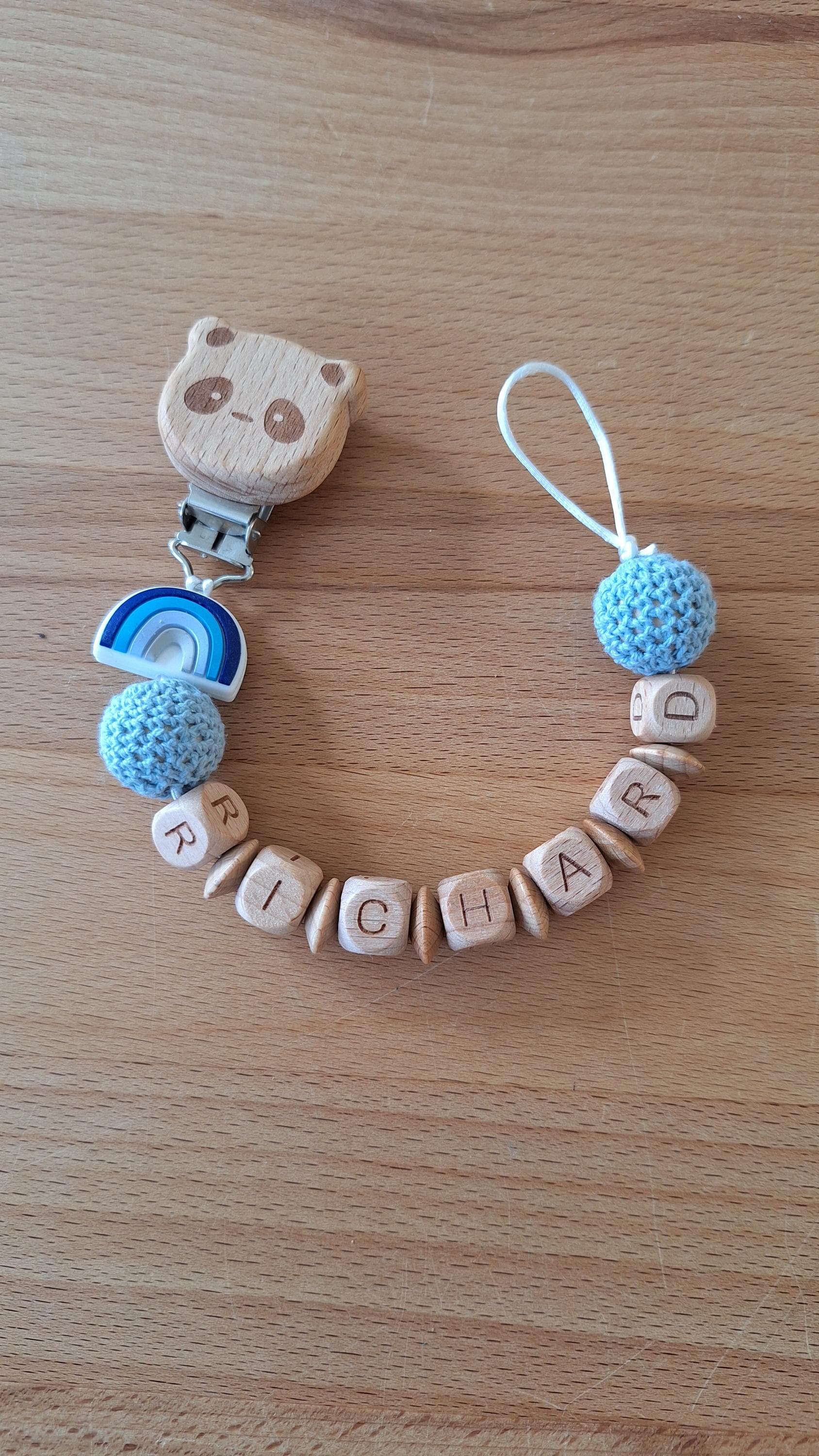 Personalisierte Schnullerkette Mit Namen - Handgefertigtes Babygeschenk Zur Geburt Oder Taufe Personalisierte Schnullerkette Mit Namen - Handgefertigtes Babygeschenk Zur Geburt Oder Taufe von DieRappelkiste