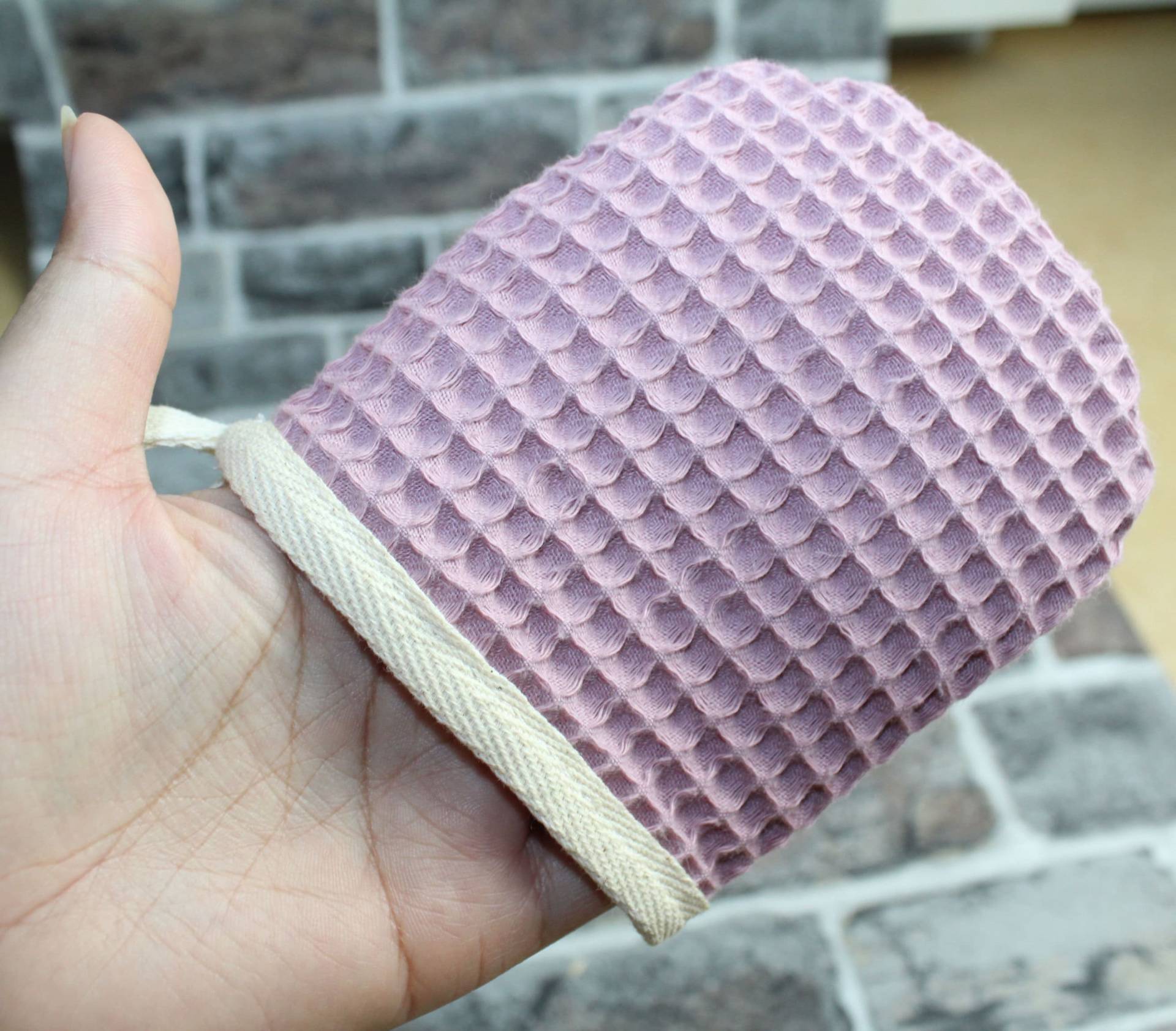 Waschhandschuh Für Gesichtsreinigung Peeling Waffelpique Baumwolle Altrosa Schrägband Spa Waschhandschuh Für Gesichtsreinigung Peeling Waffelpique Baumwolle Altrosa Schrägband Spa von DieSchnukkis