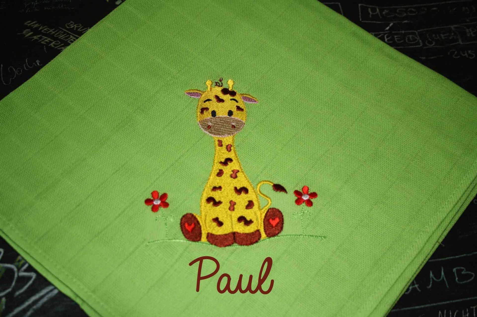 Mullwindel Spucktuch Giraffe Mit Namen W270 Mullwindel Spucktuch Giraffe Mit Namen W270 von DieWichtelstickerei