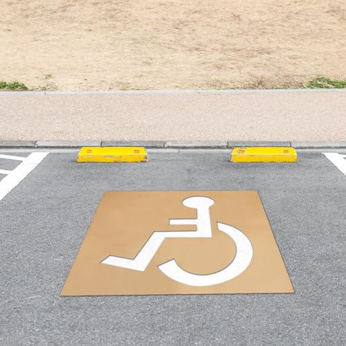 Behinderten Schablone für Parkplätze, ADA Behinderten Symbol Schablone Rollstuhlsymbol Behinderten-Vorlage Wiederverwendbare Parkplatz-Schablonen aus Karton zum Bemalen Behinderten Schablone für Parkplätze, ADA Behinderten Symbol Schablone Rollstuhlsymbol Behinderten-Vorlage Wiederverwendbare Parkplatz-Schablonen aus Karton zum Bemalen von Diegimr