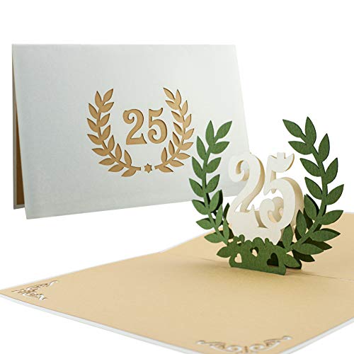 Diese-Klappkarten 3D Pop Up Hochzeitskarte - Hochzeitsgrußkarte für Frau Mann mit Umschlag - 3D PopUp Karte zur Hochzeit - Geschenkkarte mit Motiv - 25 Jahre Silberhochzeit Diese-Klappkarten 3D Pop Up Hochzeitskarte - Hochzeitsgrußkarte für Frau Mann mit Umschlag - 3D PopUp Karte zur Hochzeit - Geschenkkarte mit Motiv - 25 Jahre Silberhochzeit von Diese-Klappkarten