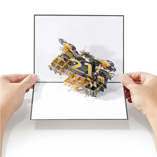 Diese-Klappkarten Geburtstagskarte - 50 x 20 cm Groß - 3D Karte zum Geburtstag - Glückwunschkarte mit Pop Up Effekt - Pop Up Birthday Card - Pop up Karte zum 21. Geburtstag Diese-Klappkarten Geburtstagskarte - 50 x 20 cm Groß - 3D Karte zum Geburtstag - Glückwunschkarte mit Pop Up Effekt - Pop Up Birthday Card - Pop up Karte zum 21. Geburtstag von Diese-Klappkarten