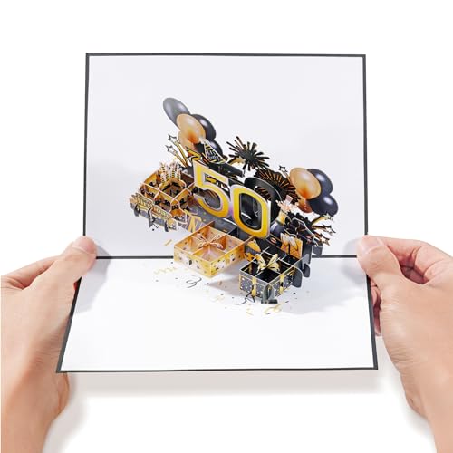 Diese-Klappkarten Geburtstagskarte - 50 x 20 cm Groß - 3D Karte zum Geburtstag - Glückwunschkarte mit Pop Up Effekt - Pop Up Birthday Card - Pop up Karte zum 50. Geburtstag Diese-Klappkarten Geburtstagskarte - 50 x 20 cm Groß - 3D Karte zum Geburtstag - Glückwunschkarte mit Pop Up Effekt - Pop Up Birthday Card - Pop up Karte zum 50. Geburtstag von Diese-Klappkarten