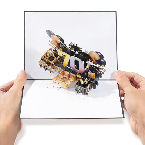 Diese-Klappkarten Geburtstagskarte - 50 x 20 cm Groß - 3D Karte zum Geburtstag - Glückwunschkarte mit Pop Up Effekt - Pop Up Birthday Card - Pop up Karte zum 70. Geburtstag Diese-Klappkarten Geburtstagskarte - 50 x 20 cm Groß - 3D Karte zum Geburtstag - Glückwunschkarte mit Pop Up Effekt - Pop Up Birthday Card - Pop up Karte zum 70. Geburtstag von Diese-Klappkarten